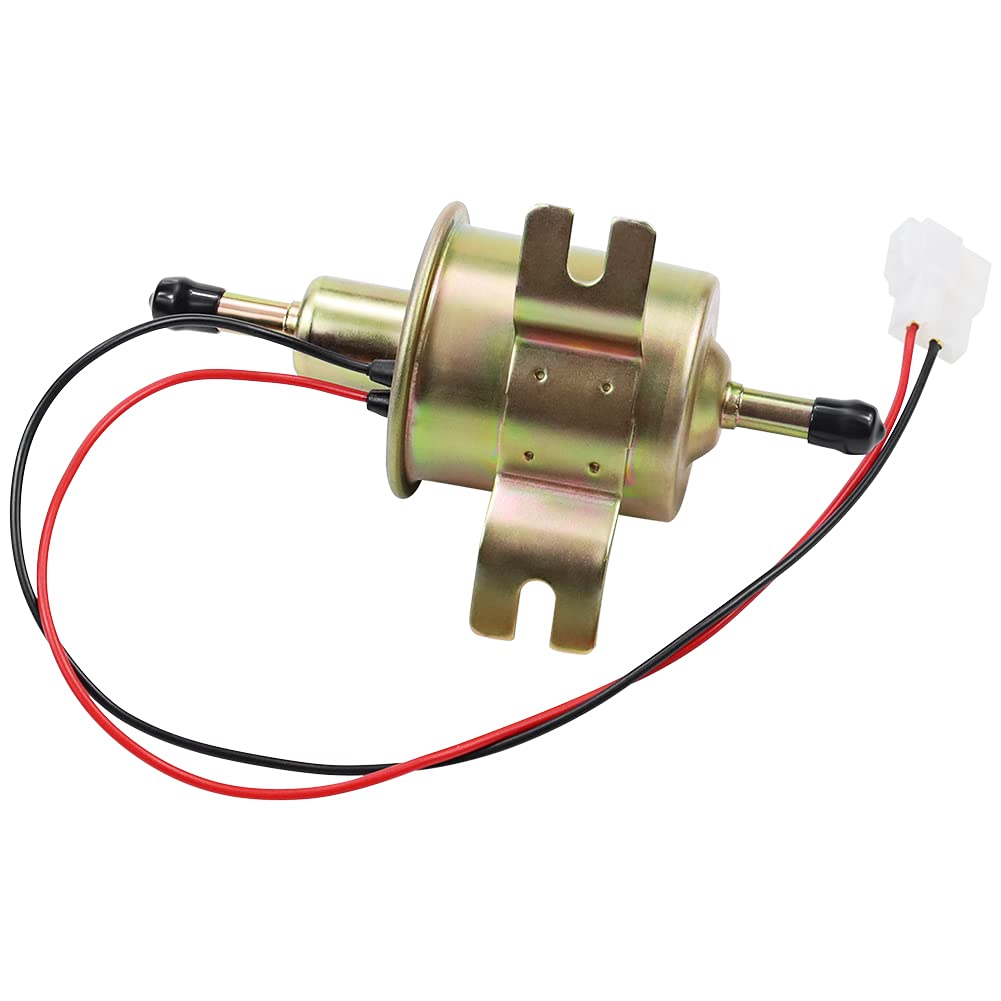 12V Electric 1/4 Fuel Pump Universal Low Pressure Transfer Inline Fuel Pump For Motorcycle Carburetor Lawn Mower Gas Diesel Engi