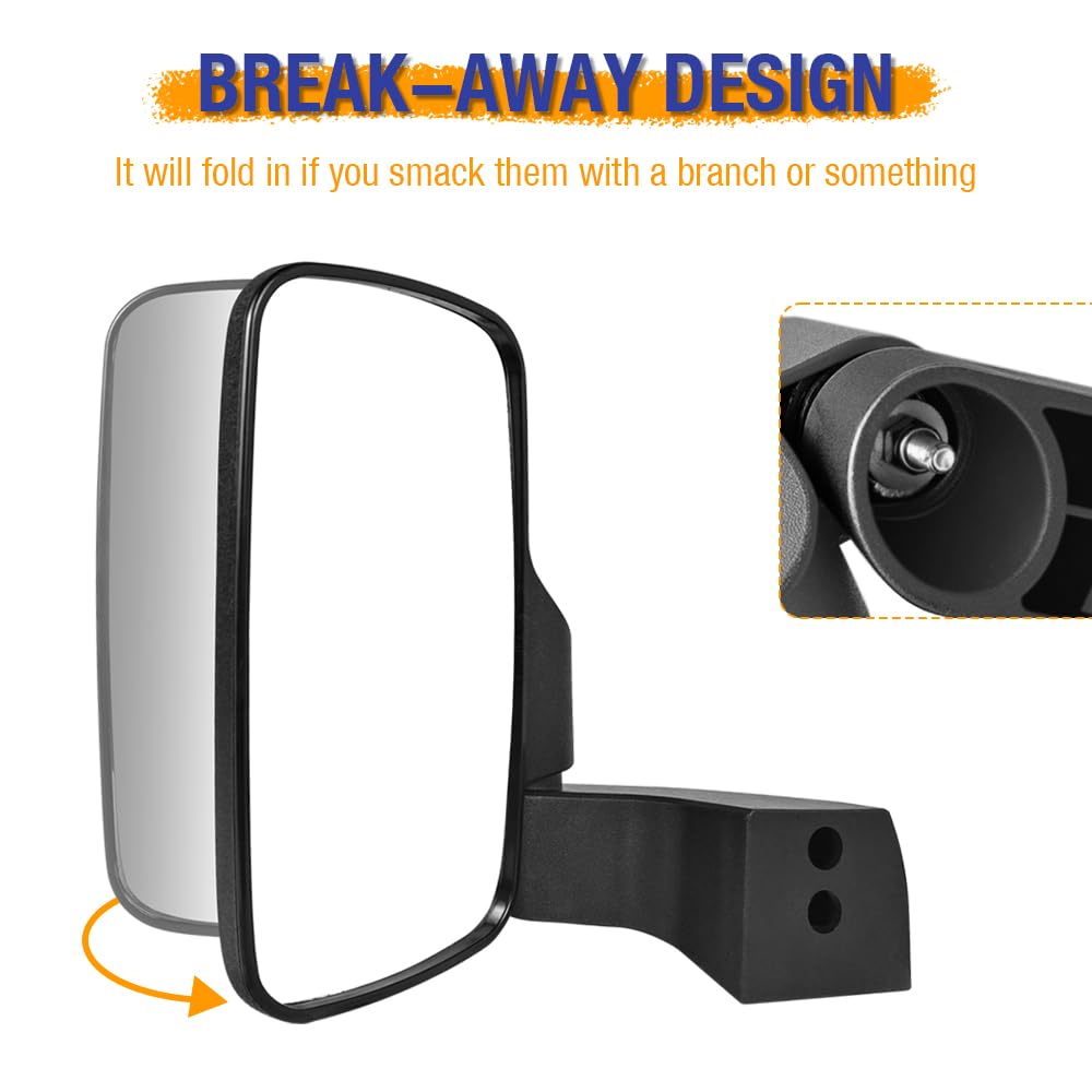 Polaris Ranger Mirrors Door Mounted, Ranger Northstar Side View Mirrors Compatible With Hard Full Doors Equipped Polaris Ranger