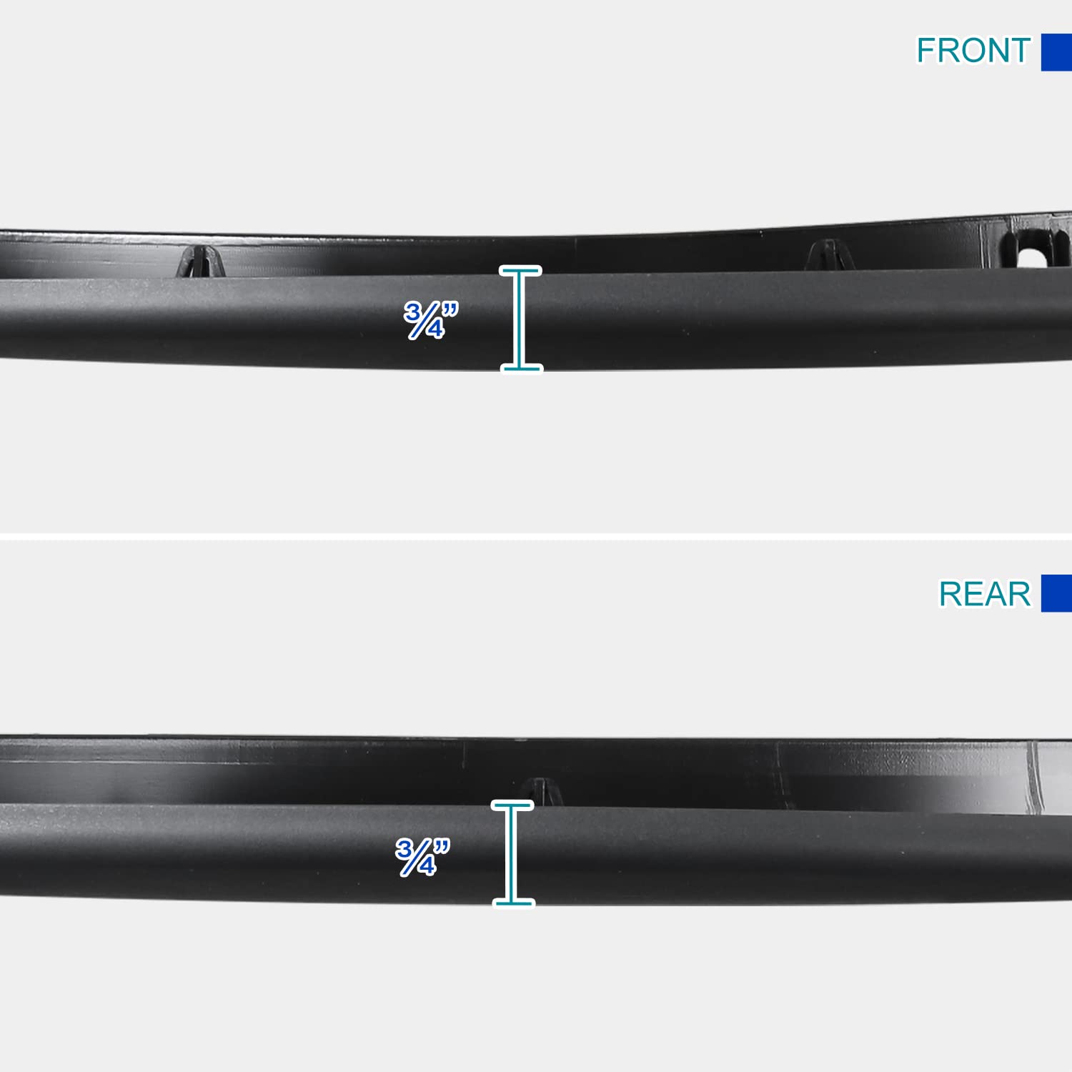 Spec-D Tuning Factory Style Paintable Fender Flares 4Pc Front + Rear Compatible With 2004-2008 Ford F150