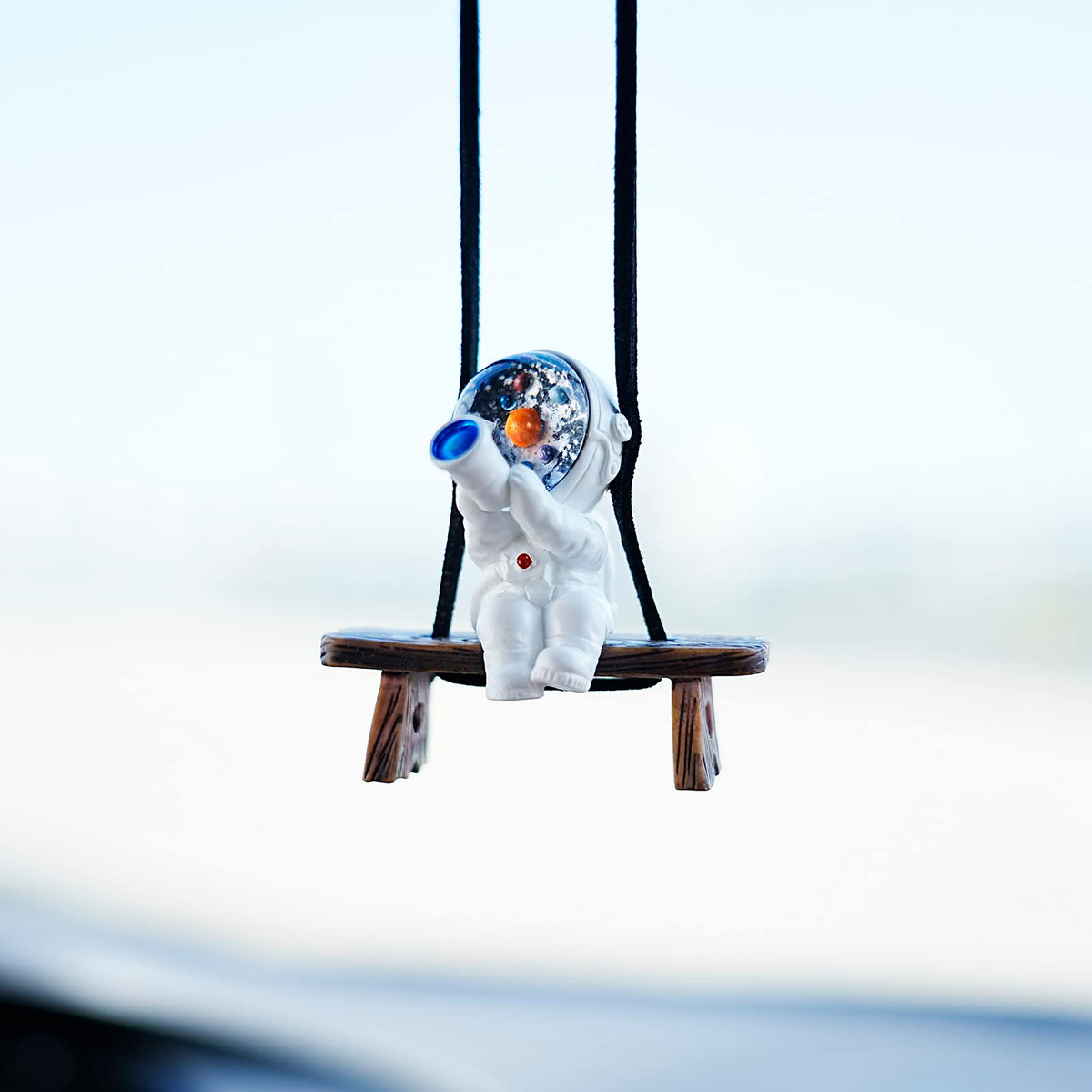 Amioro Swinging Astronaut Car Decor Accessories Cartoon Car Rear View Mirror Han WBCARB0BYHJTCC9