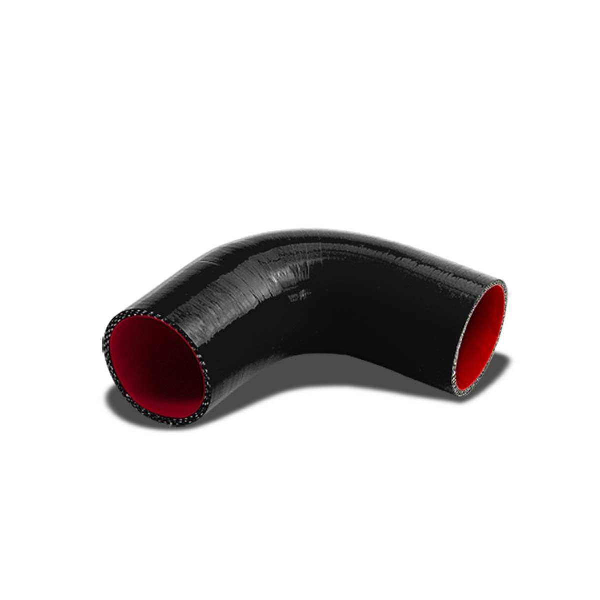 Auto Dynasty 1.25 Inches 90 Degree Elbow Turbo/Intercooler/Intake Piping Coupler Silicone Hose (Black & Red)