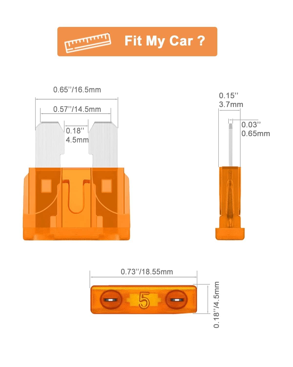 150Pcs Car Automotive Rv Standard Fuses - Auto Ato Blade Fuse Assortment Kit (2A 3A 5A 7.5A 10A 15A 20A 25A 30A 35A)