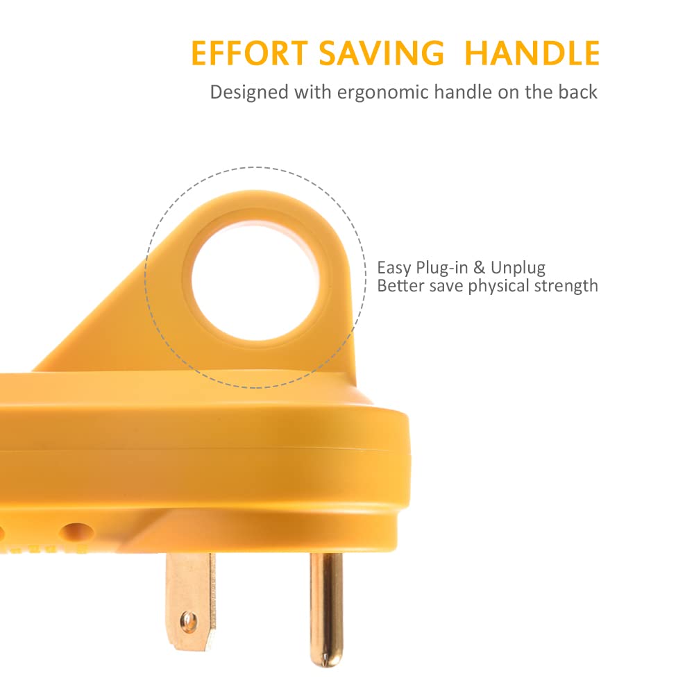 Snowyfox Rv 30 Amp Male Replacement Plug - Heavy Duty 30 Amp Rv Plug Receptacle With Ergonomic Handle, Designed To Accommodate Wire