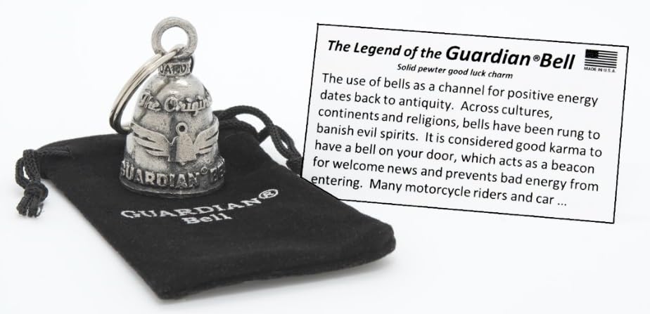 Guardian Bell I Fucking Love You Good Luck Bell W/Keyring & Black Velvet Gift Bag | Motorcycle Bell | Lead-Free Pewter | Good Luck Gift To Friends & Family | Bike Bell | Made In Usa