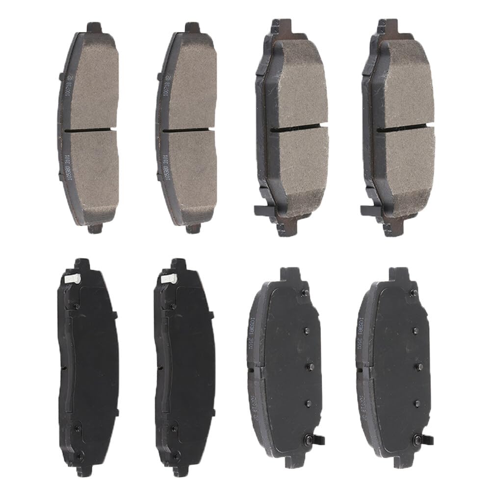 Automuto 8Pcs Front & Rear Semi-Metallic Disc Brake Pads Set D1596 D1589 For Chrysler Town & Country For Dodge Grand Caravan Jou
