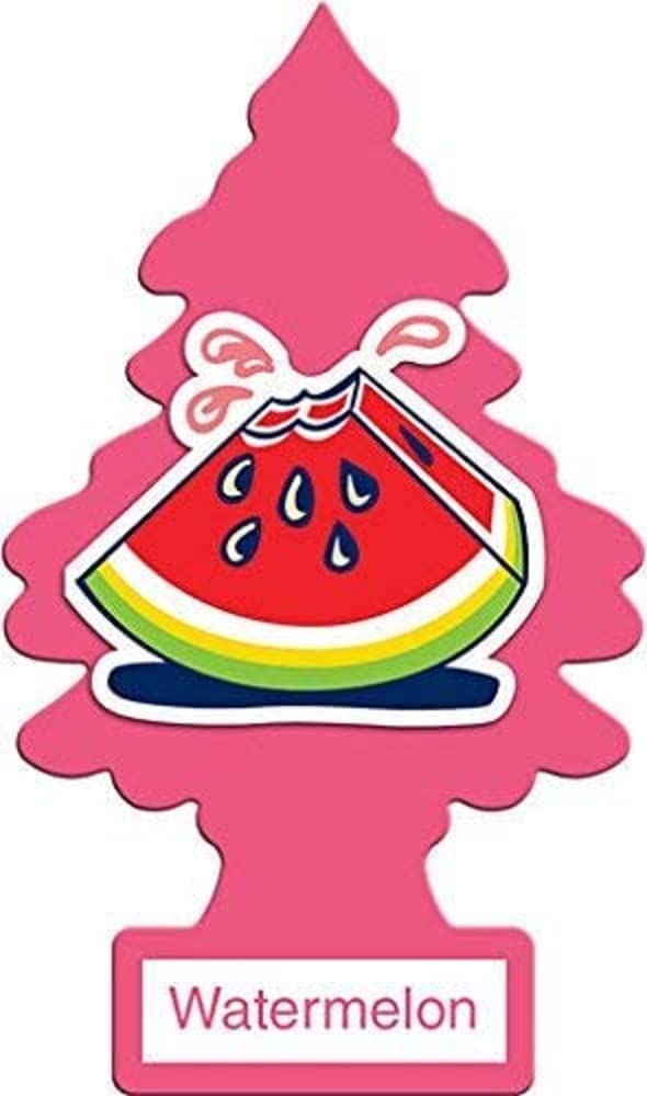 Little Trees Car Air Freshener | Hanging Paper Tree For Home Or Car | Watermelon Scent | 6 Pack