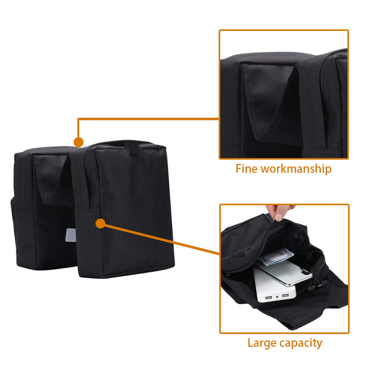 Atv Tank Top Bag, Motorcycle Saddlebags, Storage Saddle Bag For Snowmobile, Utv Waterproof Cargo Pocket, Universal Durable Front