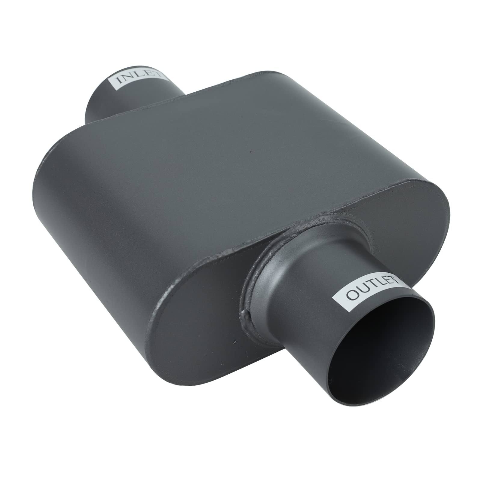 Pair Of Single Chamber Performance Race Muffler 3'' Center/Center Universal Steel Muffler (3 Inch)