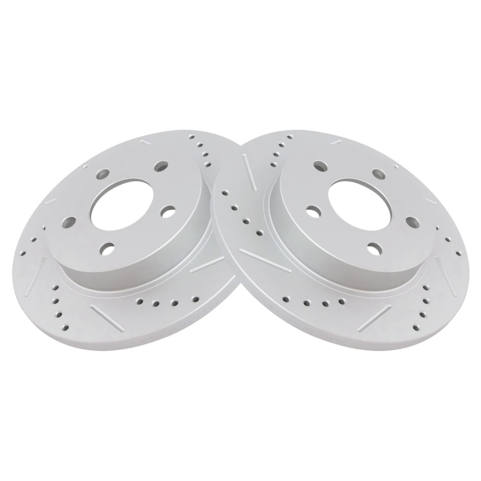 Trq Rear Performance Brake Rotors Set Premium G-Coated Compatible With 2005-2008 Chevrolet Cobalt 2008-2010 Hhr 2004-2012 Malibu