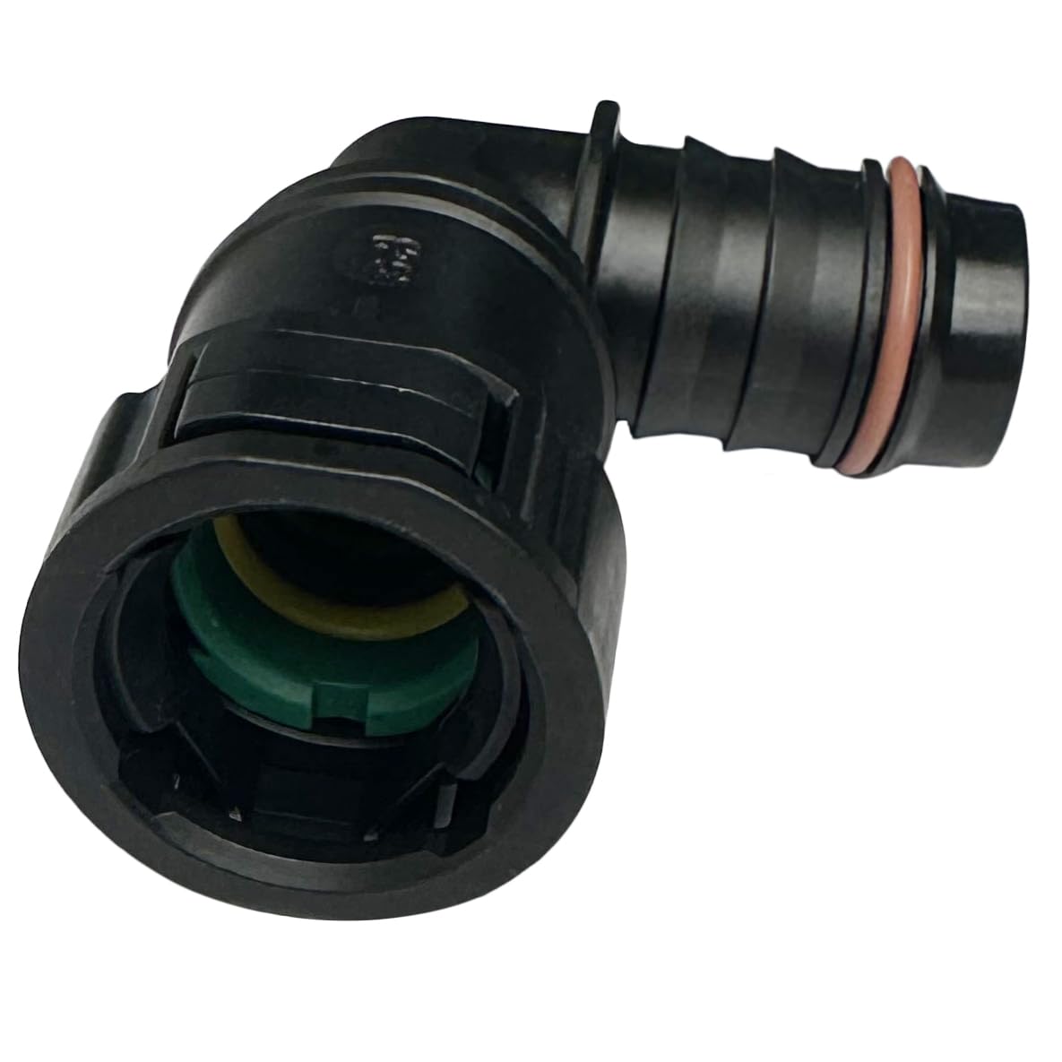 Fuel Line Quick Connector 5/8 Bundy Female To Barb 90 Degree For 5/8 Steel To 9/16 Id Nylon Tubing