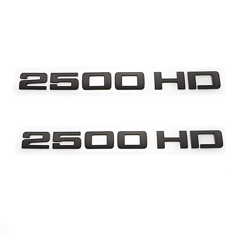 2Pcs 2500 Hd Emblems Premium Car 3D Nameplate For 2500Hd (Black)