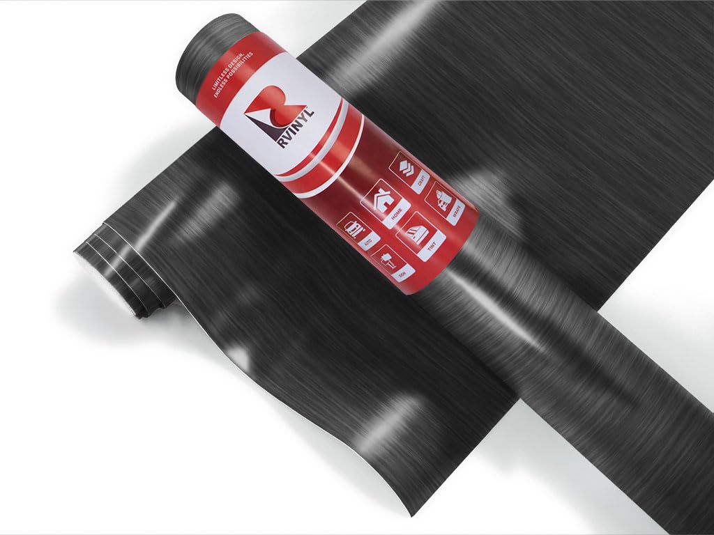 3M 2080 Br212 Brushed Black Metallic (5Ft X 11Ft) Vinyl Wrap Film Sheet With Air-Release For Cars, Trucks & More (55Sq Ft Roll)