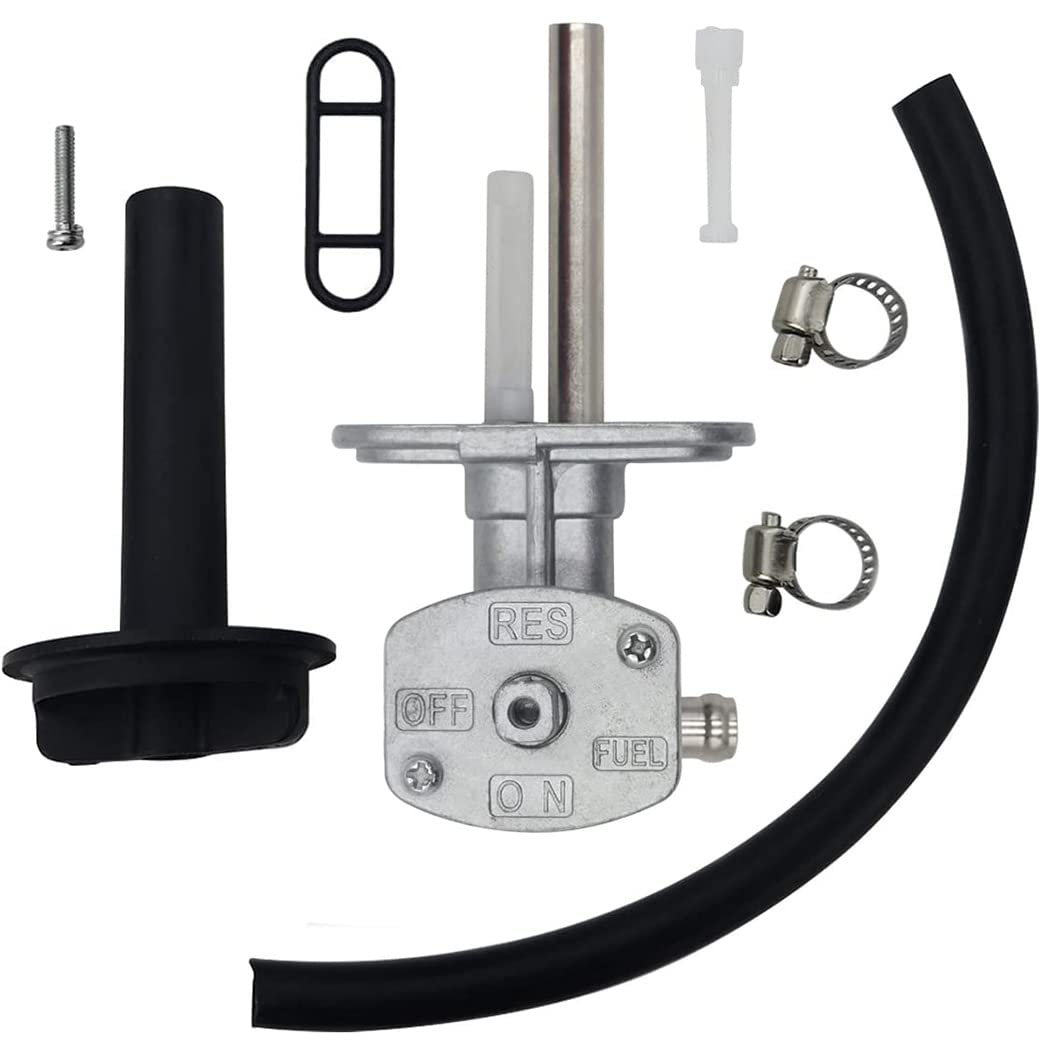 Earlyred Fuel Valve Petcock and Lever Screw for Yamaha Grizzly Bruin YFM 350 660 Fuel Tank Switch Valve and Lines for Kawasaki P