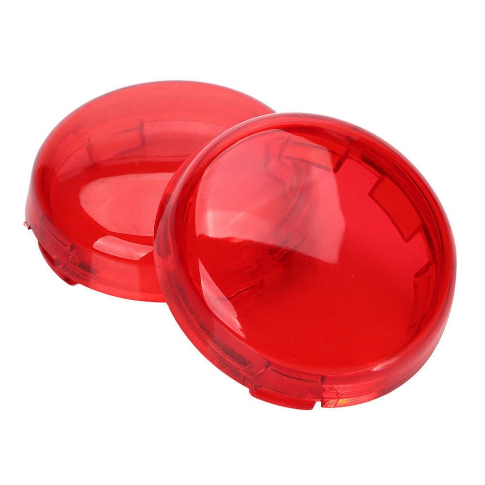 Zytc Red Harley Turn Signal Lens Covers Lenses Pack Of 2