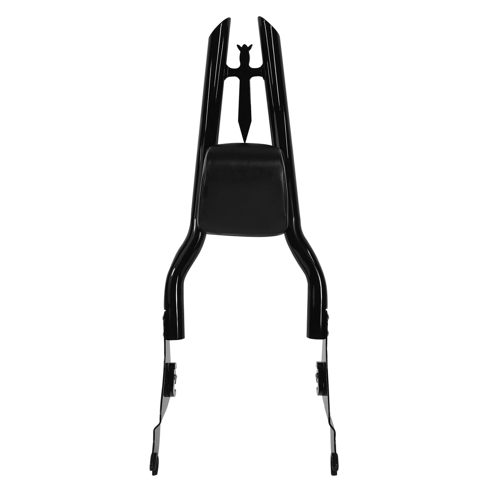 30'' Tall Detachable Black Sissy Bar Passenger Backrest Rear Pad for Harley Davidson Touring Models 2009-2024 Street Glide Road 