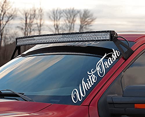 White Trash Car Sticker Decal, Truck, Windshield Banner Sticker 20 Inches