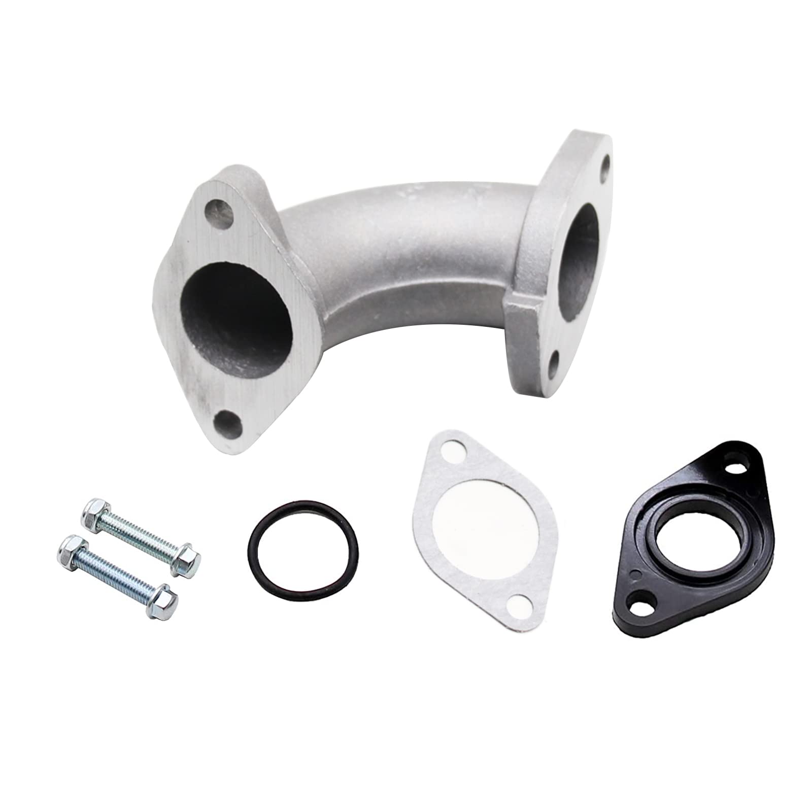 Pro Bat 26Mm Intake Manifold Pipe Gasket Spacer Screw Kit For 110Cc 125Cc 140Cc 150Cc 160Cc Pit Dirt Bike Atv Lifan Yx Ssr Coolster 56-2 Fa (Silver)