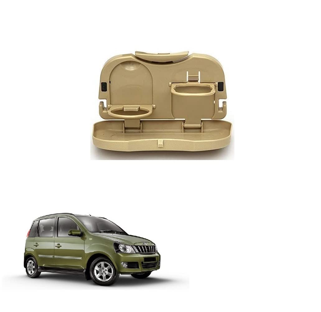 Stylish Foldable Compact Car Back Seat Tray for Food/ Drinks/ Cup/ Bottle Holder Universal Pack of 1 Suitable for Mahindra Quant