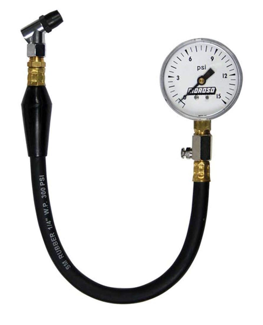 Moroso 89550 Tire Pressure Gauge, Dial Type, 0-15 psi