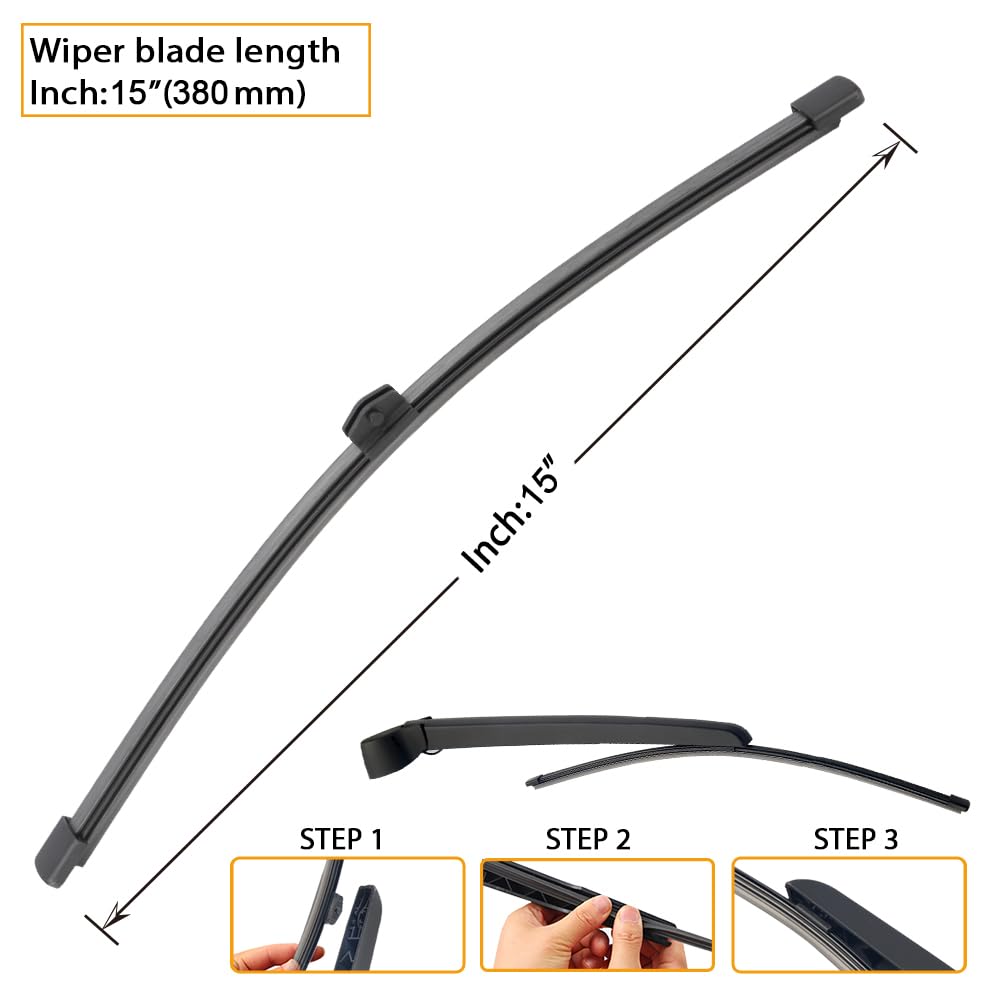 Oem Windshield Wiper Blade Replacement For Audi Q7 Sq7 2017 2018 2019 2020 2021 2022 2023 Original Equipment All-Season Rear Wip