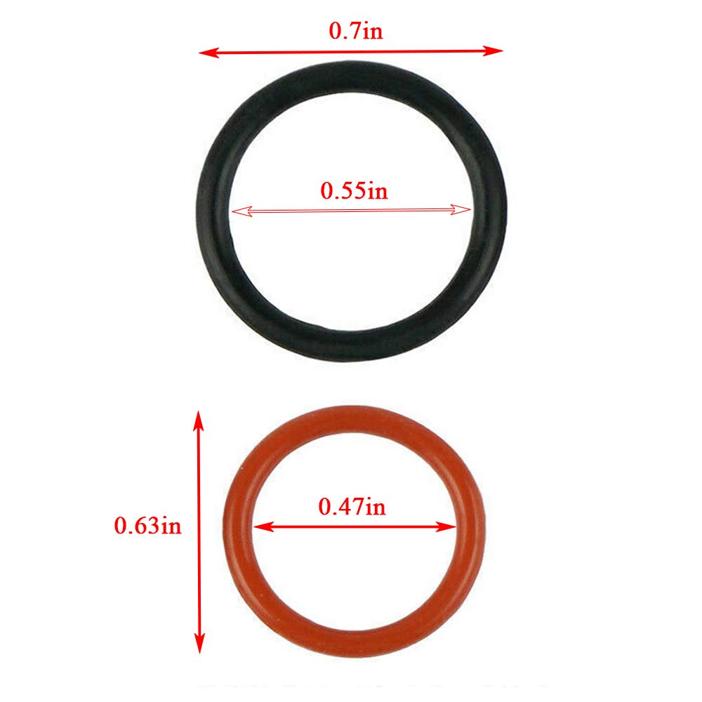 Power Steering Pump Rubber Inlet & Outlet O-Ring Seals 91345-Rda-A01 / 91370-Sv4-000 Fit For Honda P/S Hi Pressure Hose 2 Pc Kit