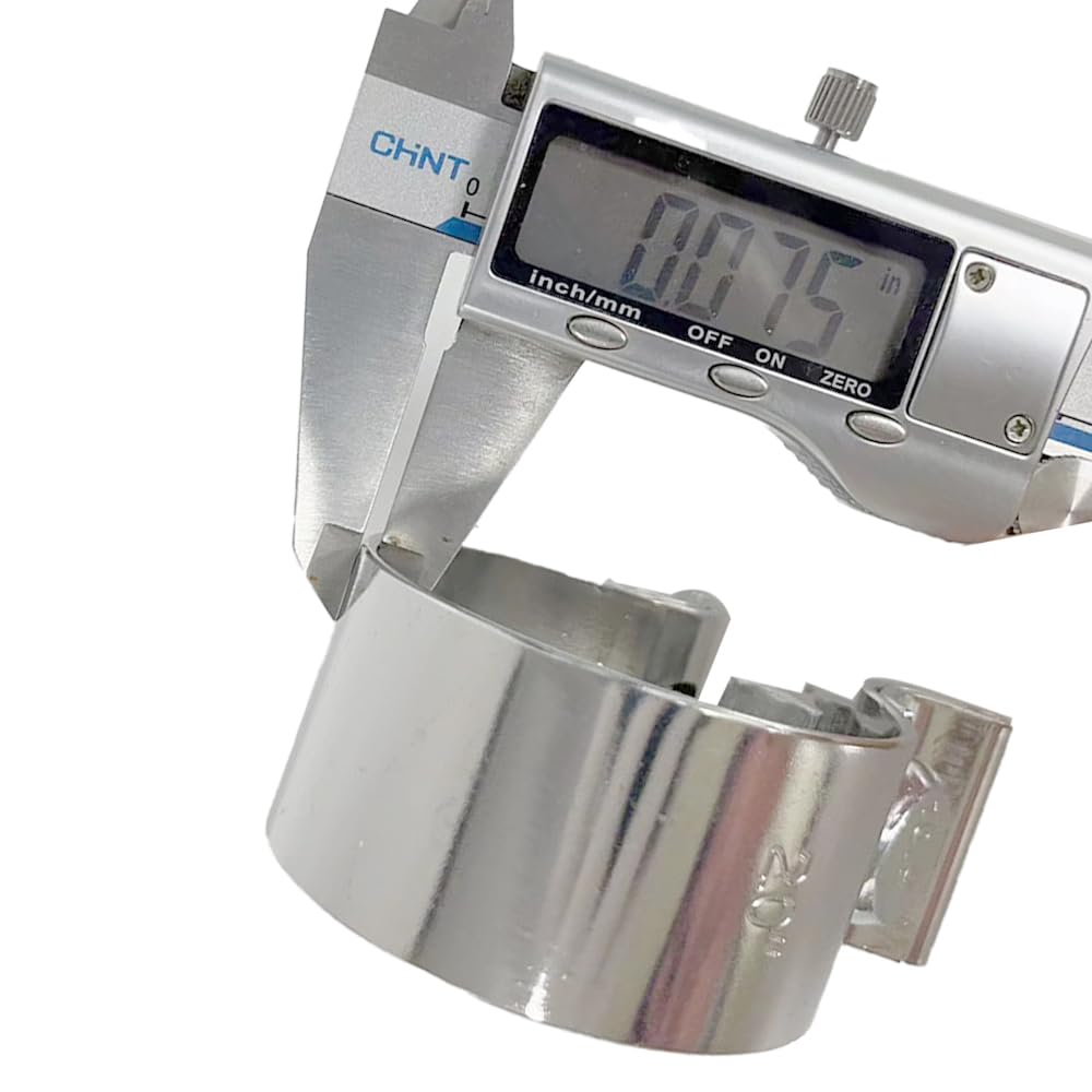 Elifecenter 1.75'' Exhaust Band Clamps T304 Stainless Steel 1-3/4 Inch Exhaust Narrow Lap Butt Clamps(2 Pieces)