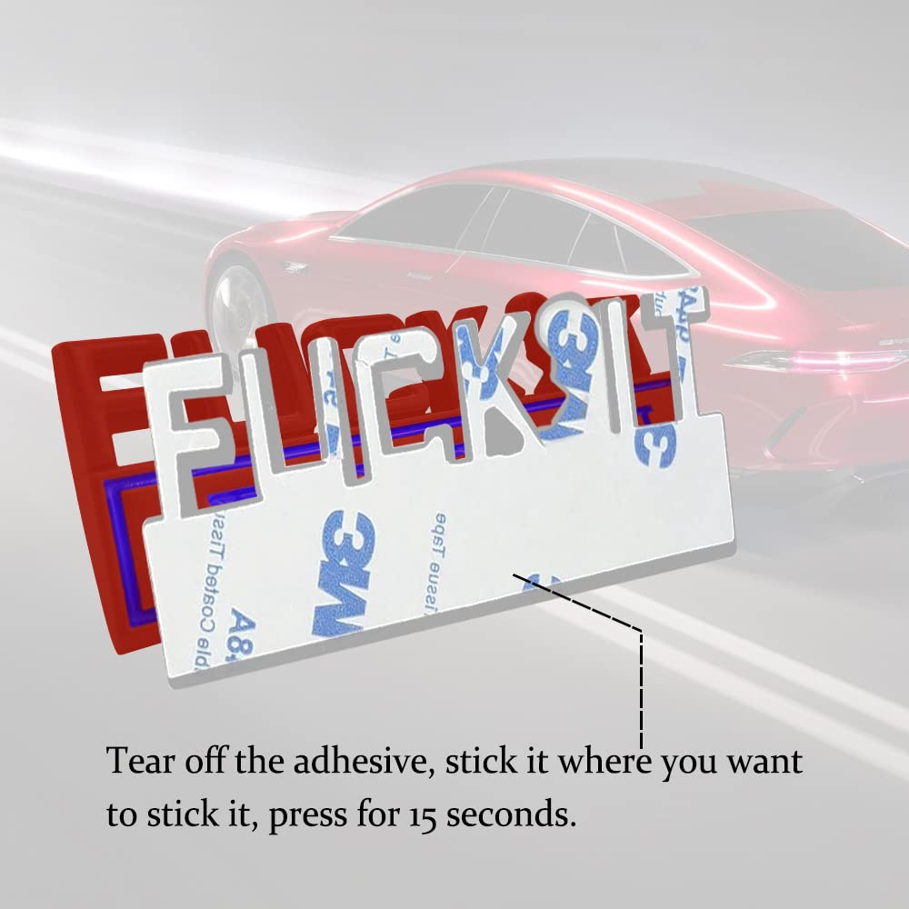 Fuck It Edition Emblem, Car Exterior Emblems Badge 3D Sticker Decal, Fuck-It Edition Emblem 3D Fender Badge Decal, 3D Fender Bad