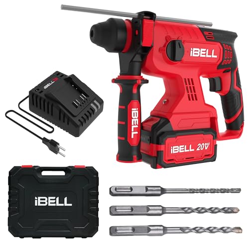 Ibell Bh2247 Brushless Rotary Hammer Drill|20V Dc Battery|Sds Plus|01400 Rpm|2.2 J Impact Energy|4 Modes For Concrete, Masonry