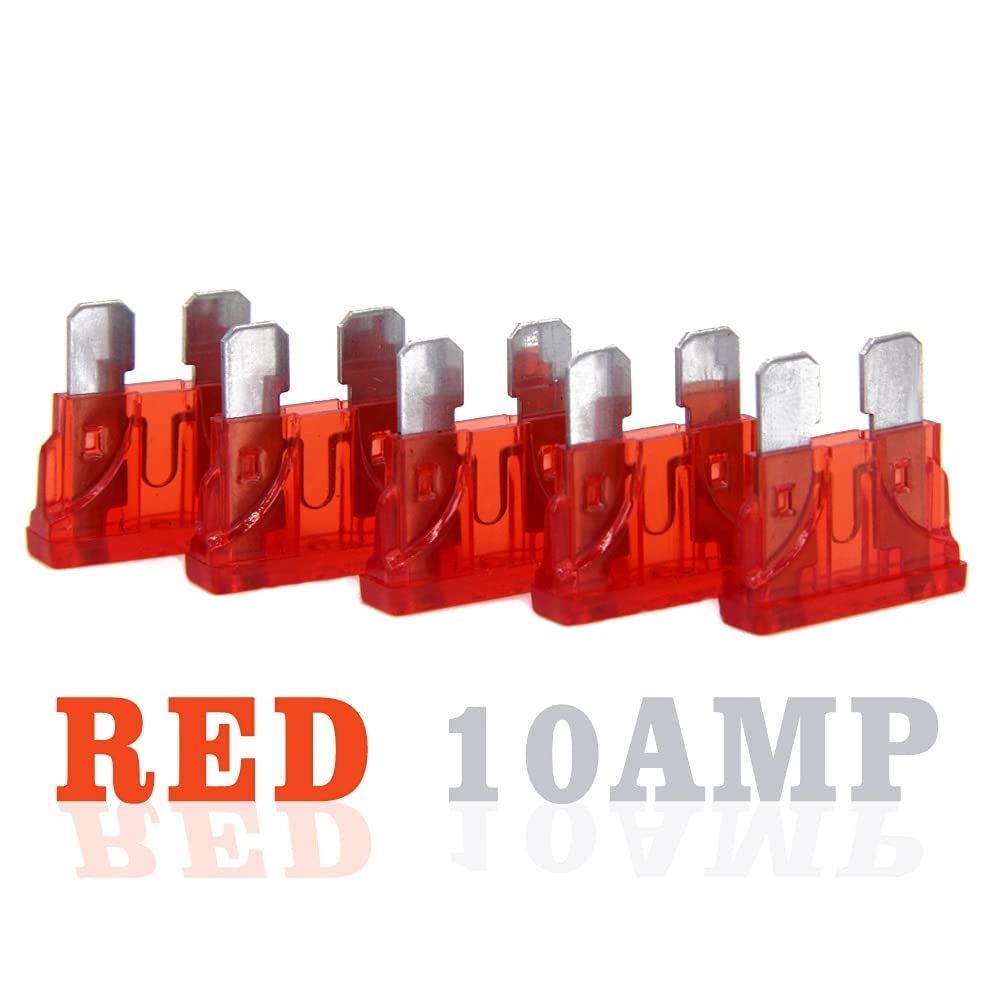 (55 Pcs) 10 Amp Standard Blade Fuse, 10A Automotive Fuse For Car Truck