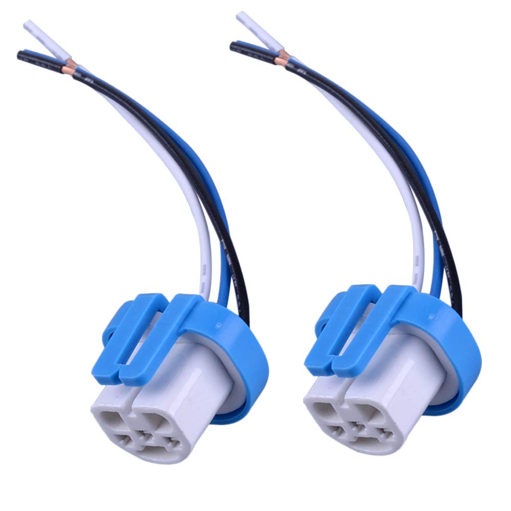 HerMia 9007 9004 HB1 HB5 High Temperature Ceramic Male Wire Harness Extension Socket Adapter Connector Wiring Cable for Headligh