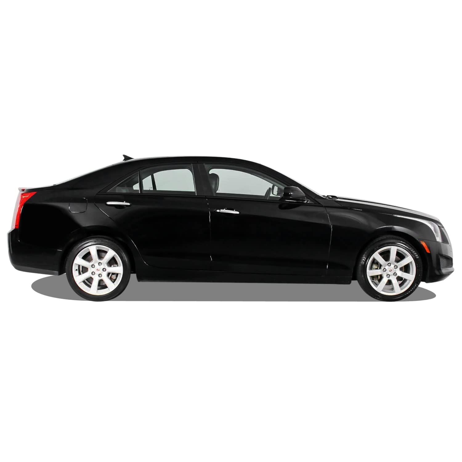 Slickmod Chrome Delete Blackout Vinyl Overlay For 2013-2018 Cadillac Ats Sedan Window Trim (Gloss Black)