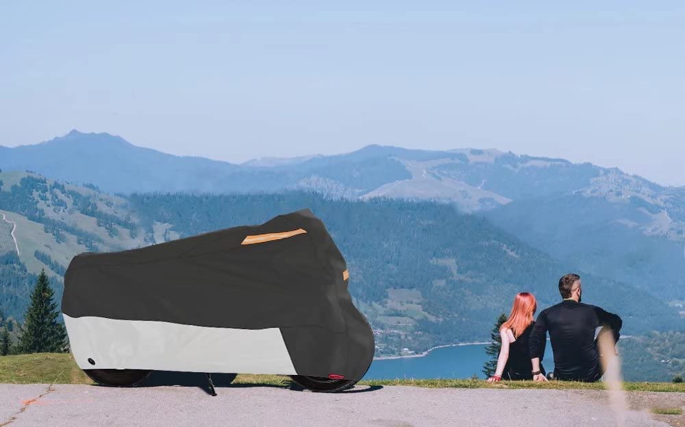 Motorcycle Cover Waterproof Outdoor, Coverado All Weather Protection Motorbike Cover With Lockholes And Night Reflector, Univers