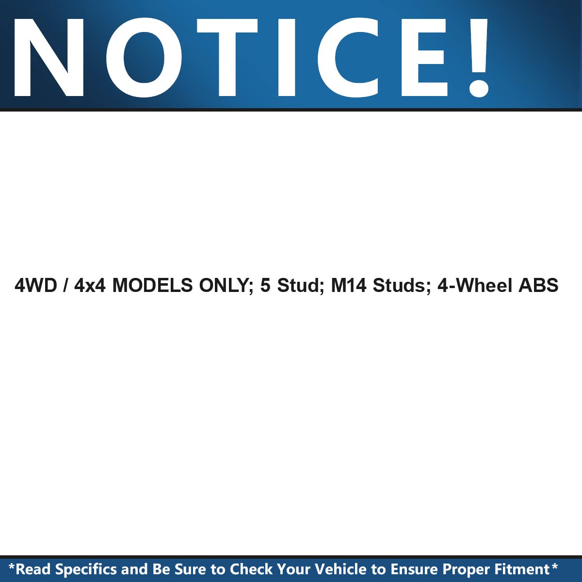 Detroit Axle - 4Wd Front Wheel Bearing Hubs For 2000-2003 Ford F-150 [4-Wheel Abs], Replacement 2001 2002 F-150 [5 Stud, M14 Stu