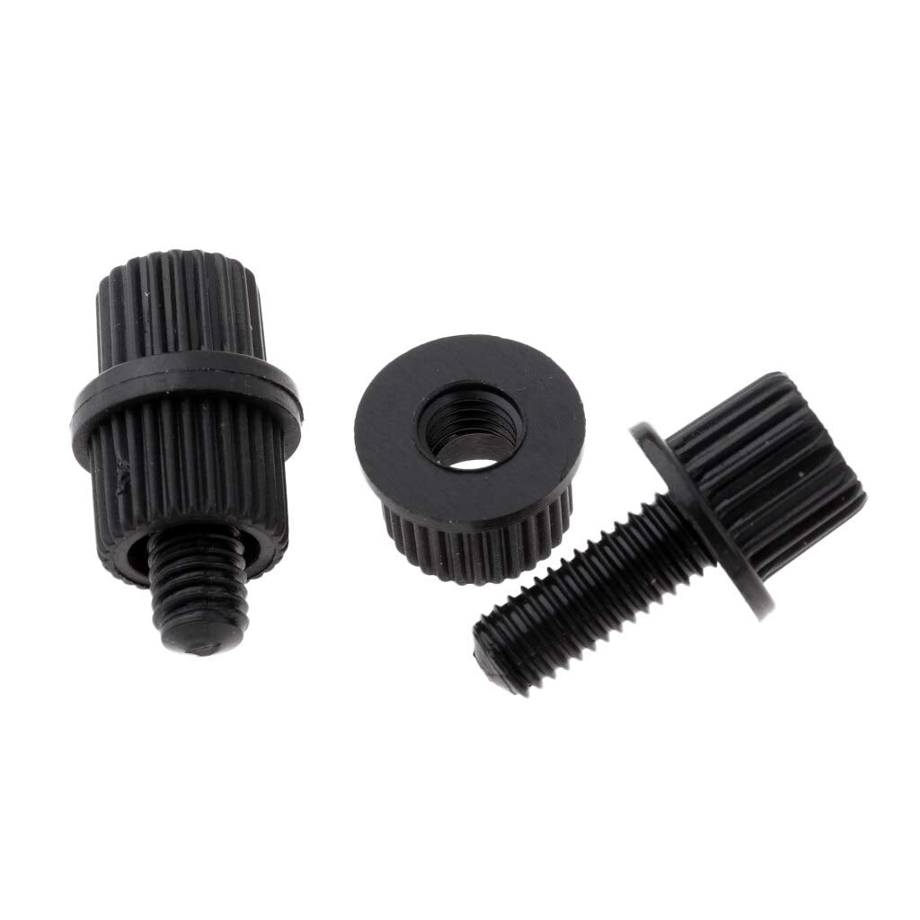 P1TOOLS Black Nylon License Plate Frame Fasteners - Bolts, Nuts & Screws for Motorcycle - One Size