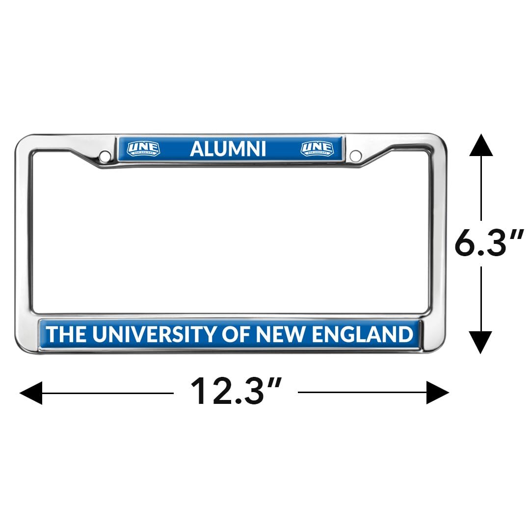 University of New England Alumni Full Size Standard License Plate Metal Frame
