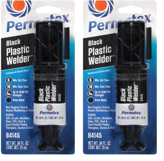Permatex 84145 Permapoxy Black Plastic Weld - 0.84 Fl. Oz. (Pack Of 2)
