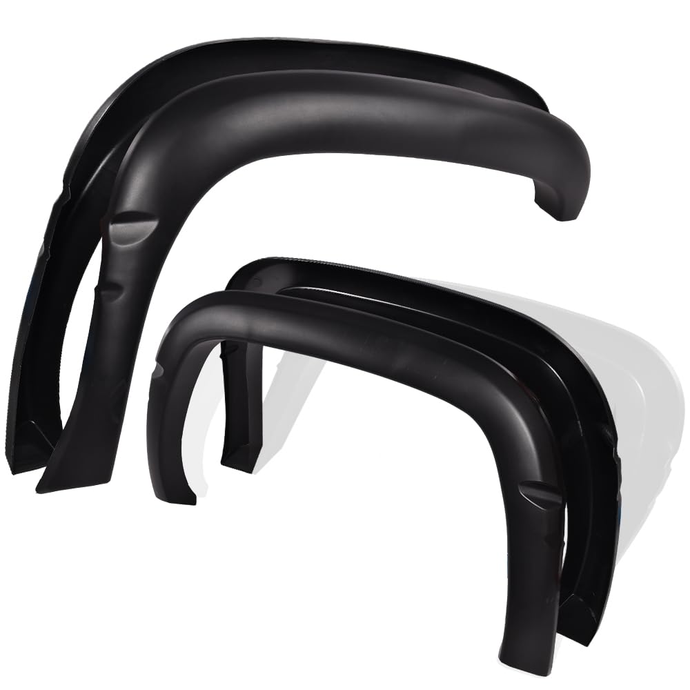 PIT66 Fender Flares, Compatible With 1994-2001 Dodge Ram 1500/2500/3500, Black Factory Style Wheel Flares Set, 4pcs