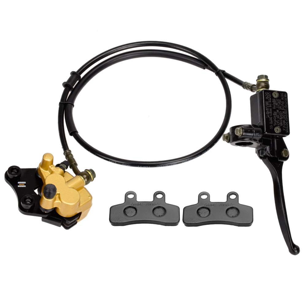 Hiaors Front Disc Brake Master Cylinder Caliper With Brake Pad Assembly For 50Cc 70Cc 90Cc Ssr 110Cc 125Cc Atomik Ssr Apollo Chi