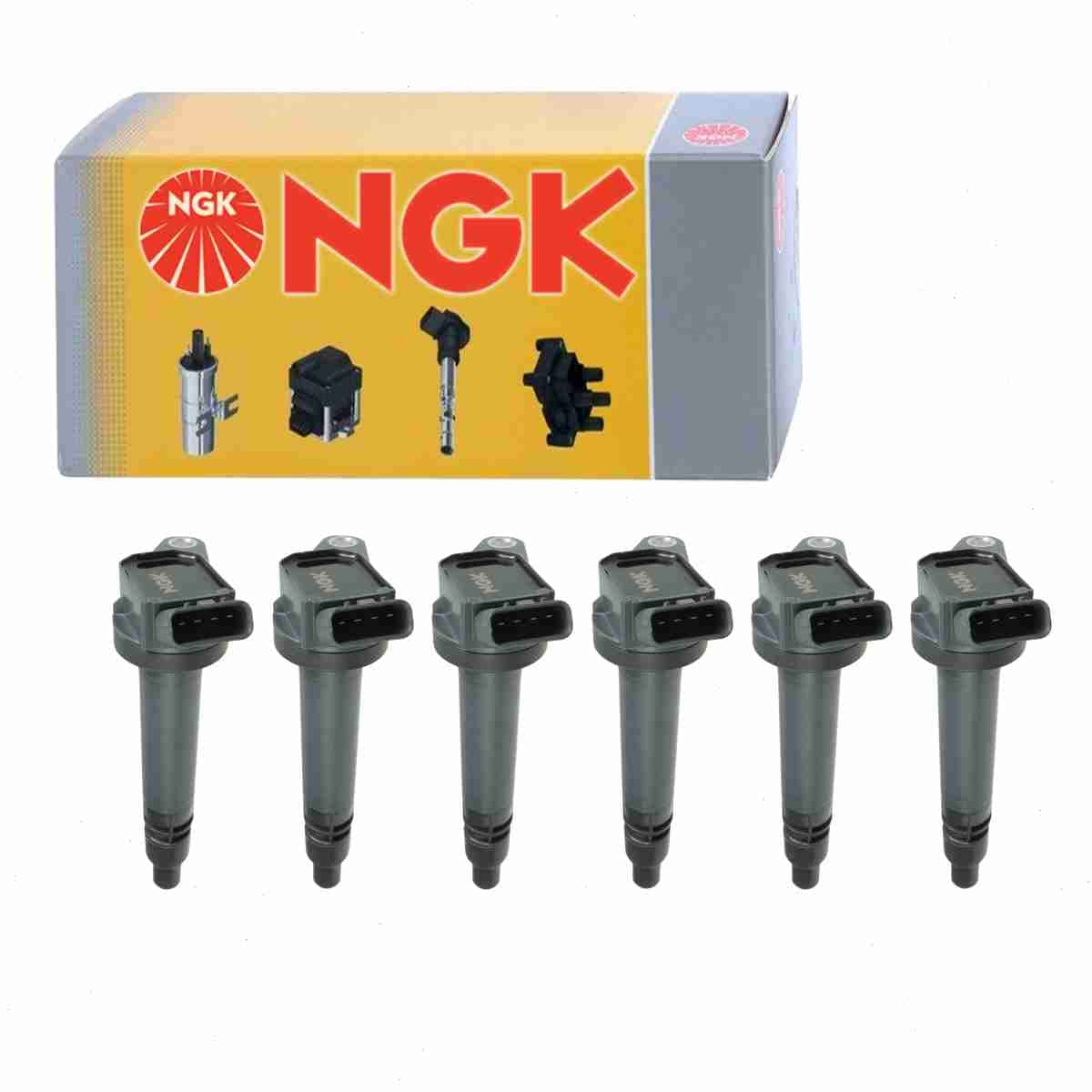 6 pc NGK Ignition Coils compatible with Lexus IS250 2.5L V6 2006-2015