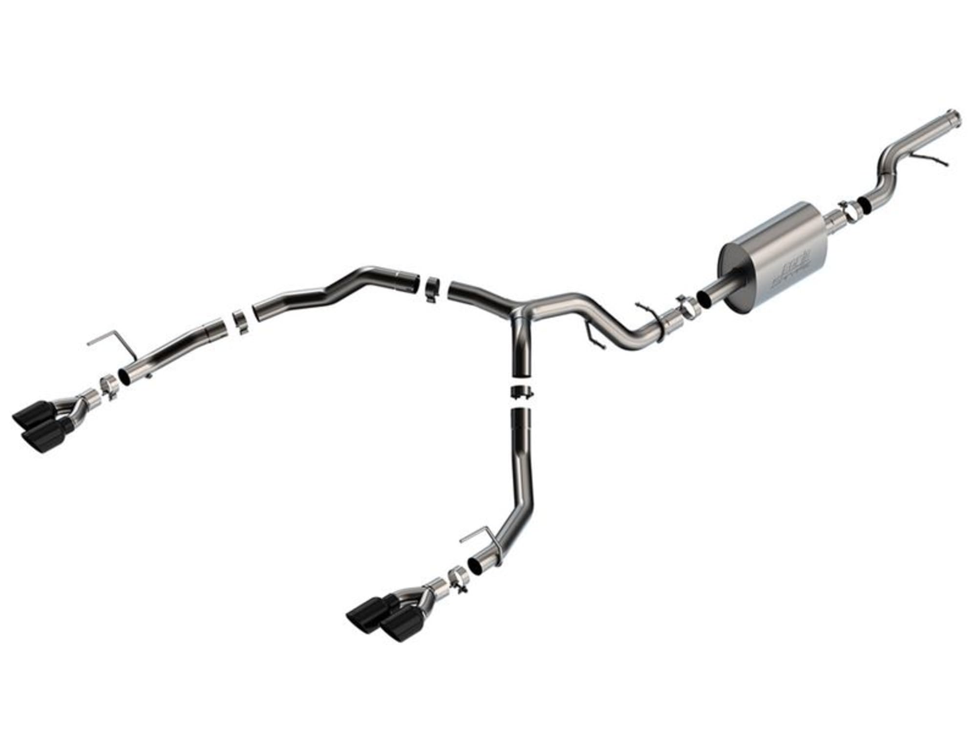 Borla 21-22 Chevy Tahoe 5.3L V8 2/4Wd 4Dr 3In/2.75In S-Type Cat-Back Exhaust W/Black Chrome Tips - 140857Bc