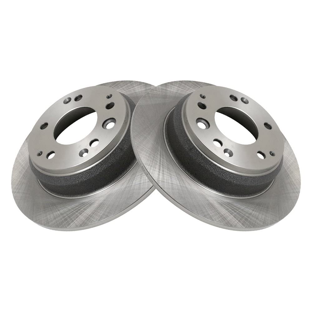 Trq Rear Brake Rotors Set Solid Compatible With 1991-1995 Acura Legend 1996-1998 Rl 1995-1998 Honda Odyssey 1996-1999 Isuzu Oasi