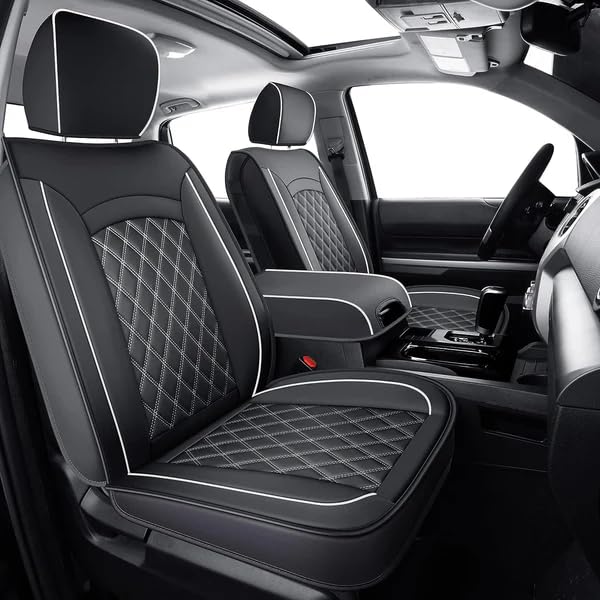 Luckyman Club F150 Faux Leather Seat Covers Fit For 2015-2024 2025 F150 Supercrew And 2017-2024 2025 F250 F350 F450 Super Duty C