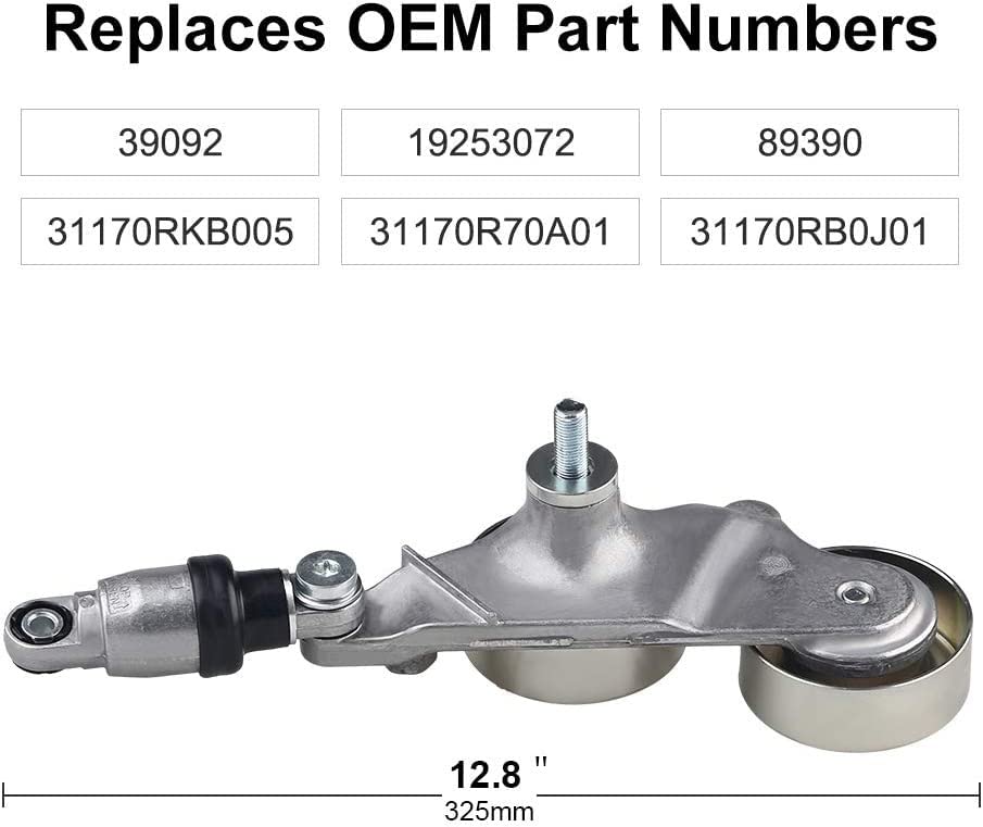 [Only for V6]Doiplent 39092 Belt Tensioner w/Pulley Assembly for 2005-10 Honda Odyssey, for 2006-11 Honda Pilot(06-08 FWD),for 2