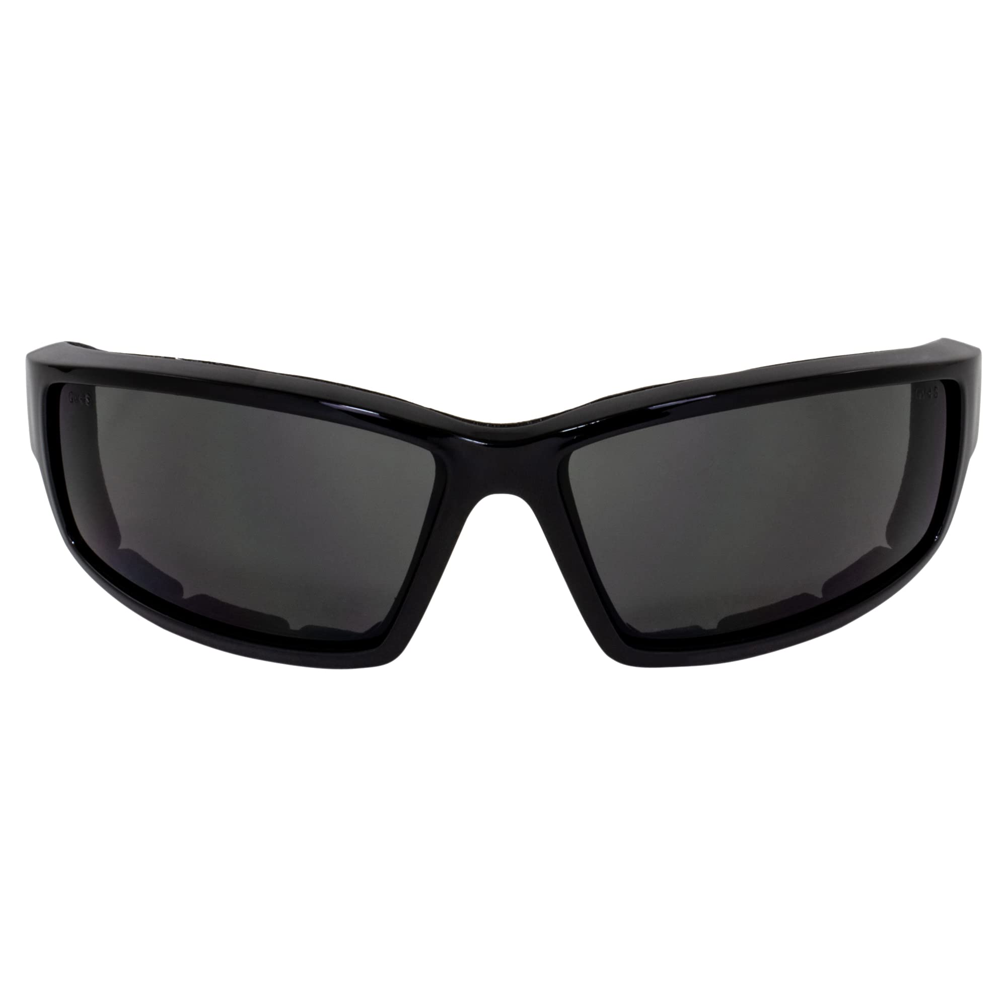 Global Vision Sly Padded Motorcycle Sunglasses Black Riding Glasses For Men Or Women (Clear Smoke & Yellow)