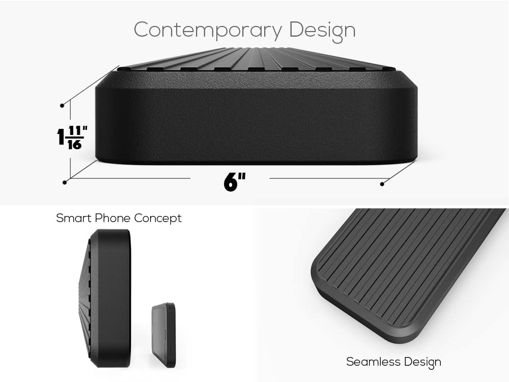 Aps (Black 6 Inches) 304 Stainless Steel Running Boards Nerf Bars Side Steps Compatible With Chevy Colorado Gmc Canyon 2015-2024 Crew Cab