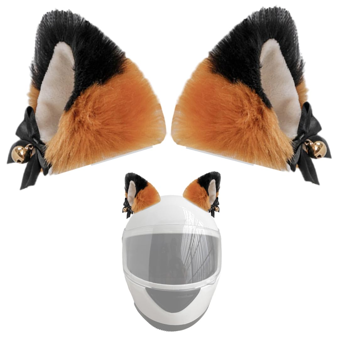 1 Pair Cute Cat Ears Helmet Decorations Helmet Accessories Plush Helmet Ears Helmet Horns Helmet Embellishments Style 14