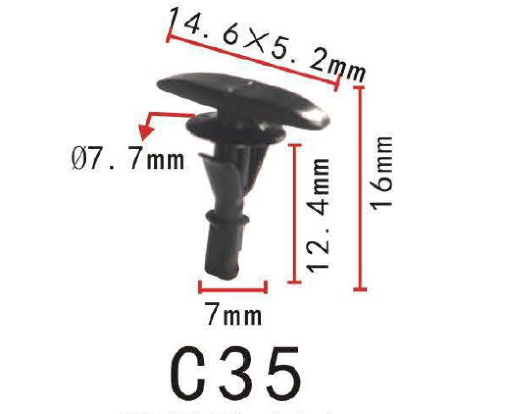 Autobahn88 Retainer Clip For Door Weatherstrip, Compatible With Lincoln 1989-On (Oem: N806289S) (Pack Of 20)