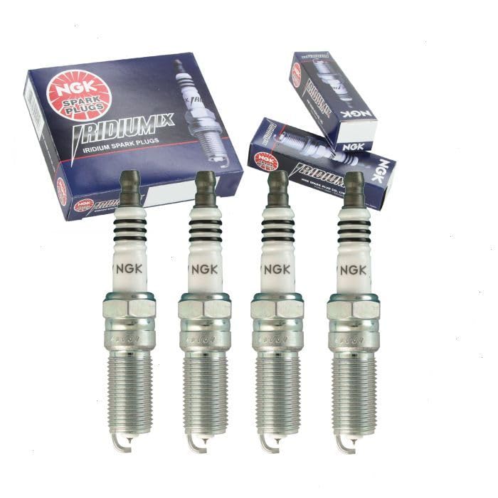 4 pc NGK Iridium IX Spark Plugs compatible with Ford Mustang 2.3L L4 2015-2021