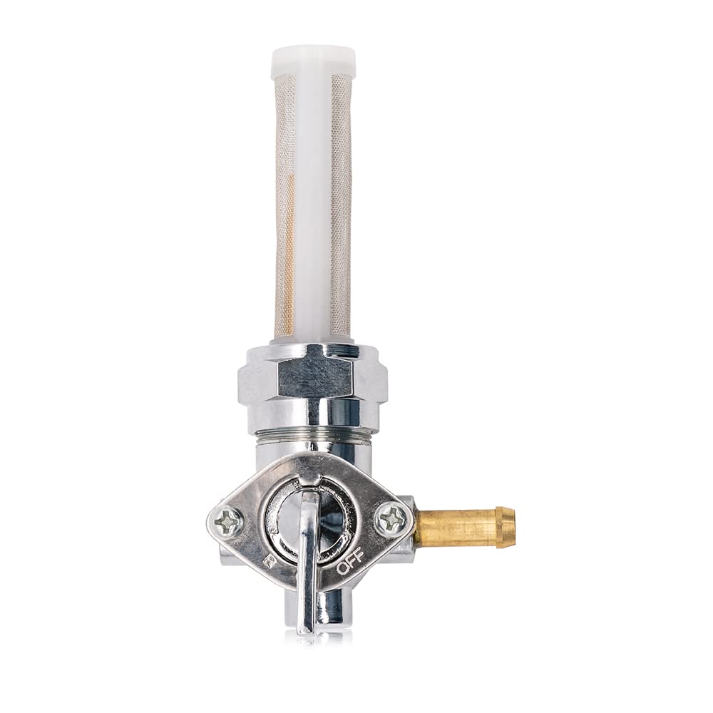 Onegercn Fuel Valve Petcock with Shut Off Valve Fit for Harley Sportster Big Twin 1975-2006 Replace 62168-81, For 1/4'' ID Fuel 