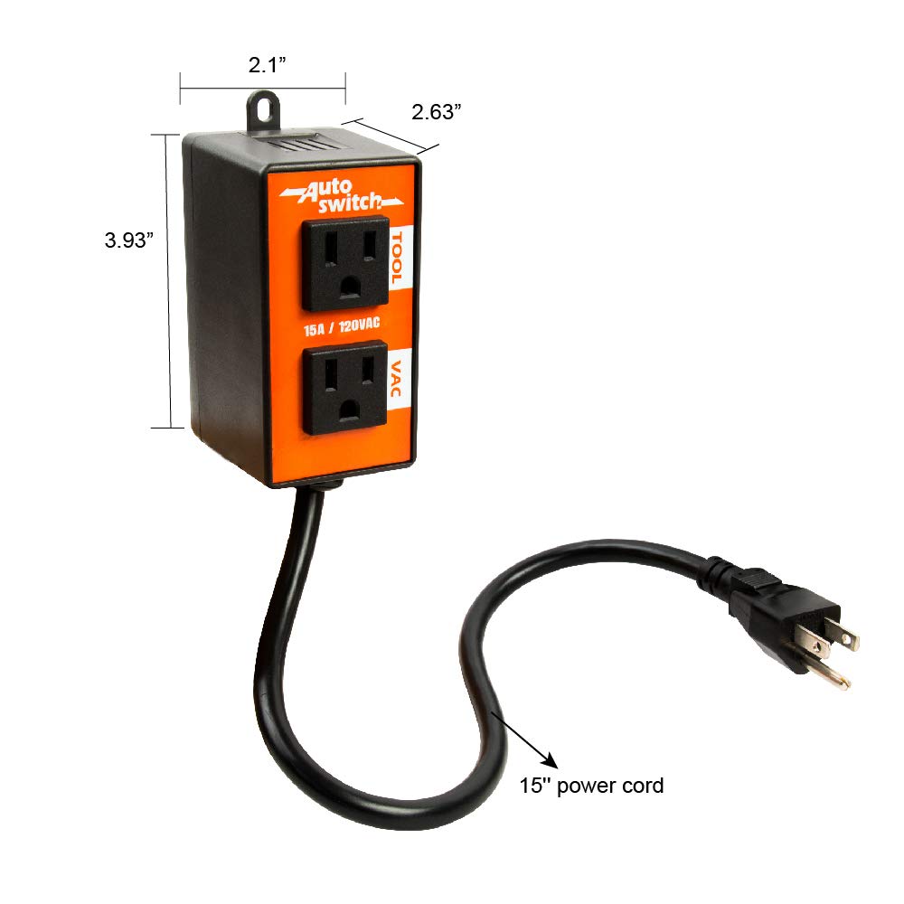 O'Skool Automatic Vacuum Switch Allows Power Tool To Turn Vacuum/Accessory On And Off Automatically